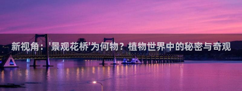 正版新宝gg:新视角:\'景观花桥\'为何物?植物世界中的秘密与奇观